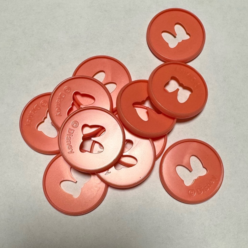 Coral Minnie Mouse happy planner discs